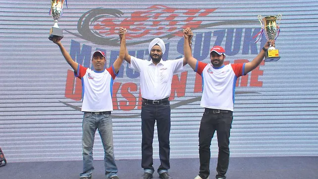 Sandeep Sharma and Karan Arya win the 7th Maruti Suzuki Dakshin Dare Rally Sandeep Sharma and Karan Arya win the 7th Maruti Suzuki Dakshin Dare Rally